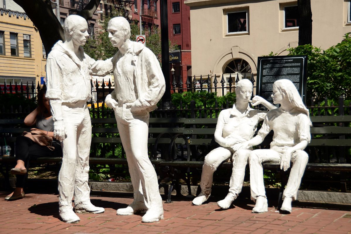 10 Gay Liberation Monument Sculpture by George Segal In Christopher Park New York Greenwich Village